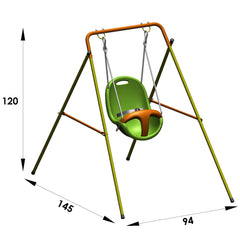 TRIGANO Funny baby swing Emma 94x145x120 cm steel J-10153P9