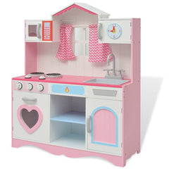 Speelkeuken SK4 roze en wit 82x30x100 cm hout