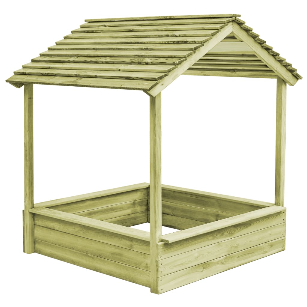 Speelhuis SH4 met zandbak 128x120x145 cm grenenhout