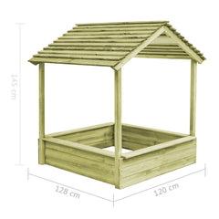 Speelhuis SH4 met zandbak 128x120x145 cm grenenhout