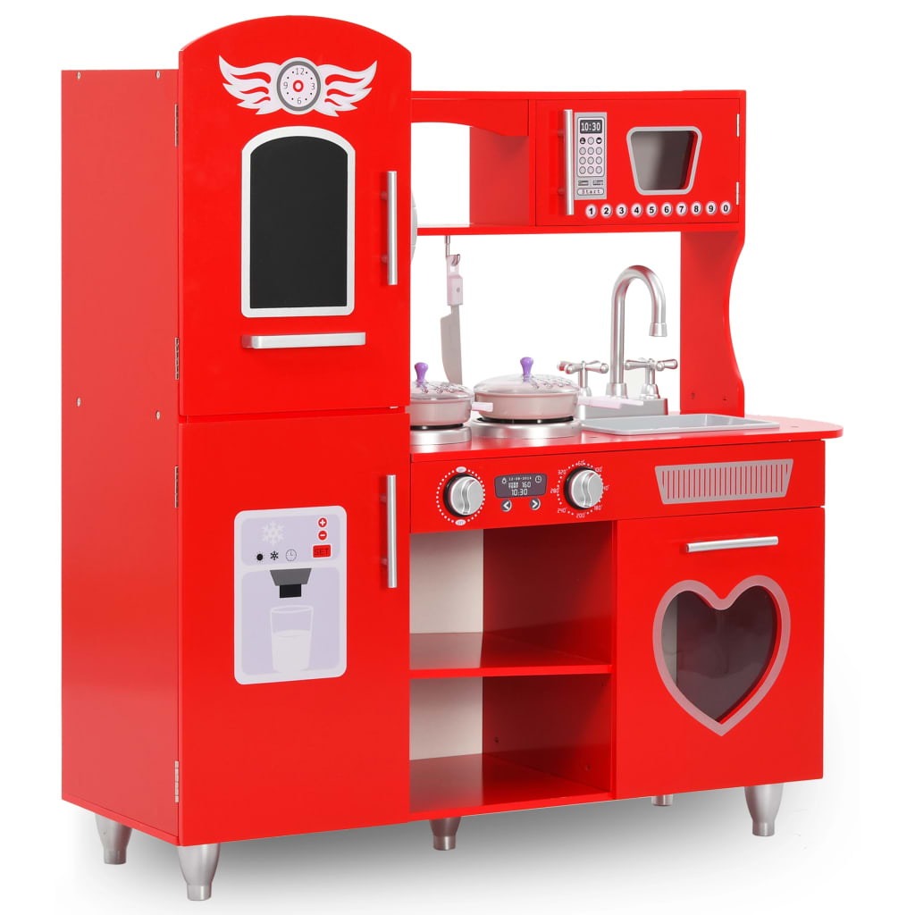 Speelkeuken SK2 84x31x89 cm MDF rood