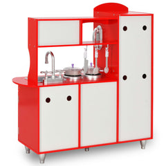 Speelkeuken SK2 84x31x89 cm MDF rood