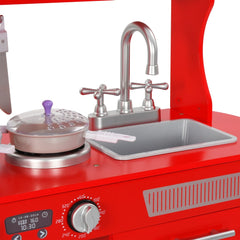 Speelkeuken SK2 84x31x89 cm MDF rood
