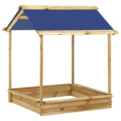 Speelhuis SH3 Blauw met zandbak geïmpregneerd grenenhout (128x120x145 cm)