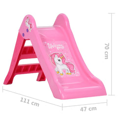 Glijbaan inklapbaar 111 cm roze